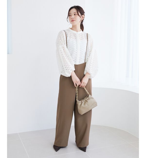 le.coeur blanc「《WEB限定アイテム》ハイウエストワイドキャミサロペット」|その他|