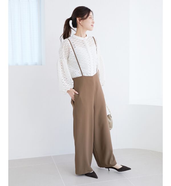 le.coeur blanc「《WEB限定アイテム》ハイウエストワイドキャミサロペット」|その他|