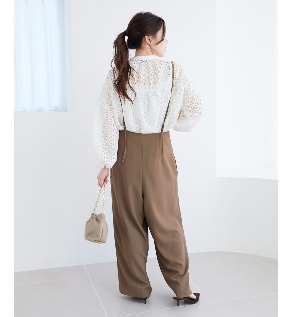 le.coeur blanc「《WEB限定アイテム》ハイウエストワイドキャミサロペット」|その他|