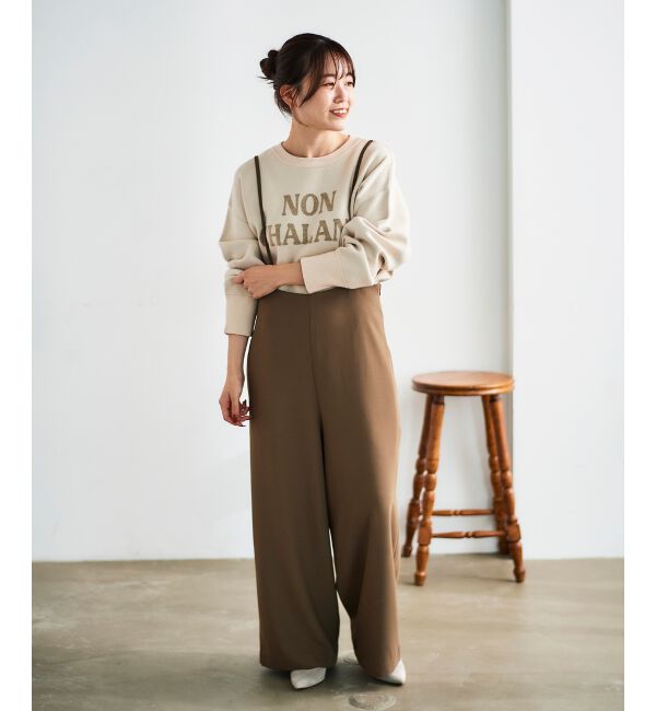 le.coeur blanc「《WEB限定アイテム》ハイウエストワイドキャミサロペット」|その他|