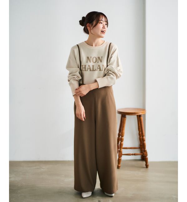 le.coeur blanc「《WEB限定アイテム》ハイウエストワイドキャミサロペット」|その他|