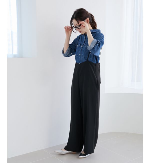 le.coeur blanc「《WEB限定アイテム》ハイウエストワイドキャミサロペット」|その他|