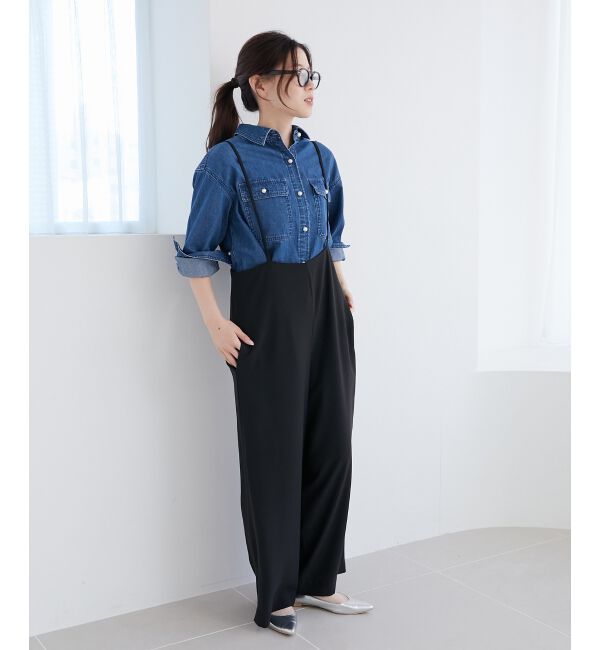 le.coeur blanc「《WEB限定アイテム》ハイウエストワイドキャミサロペット」|その他|