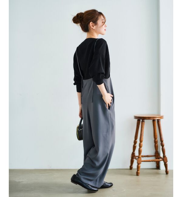 le.coeur blanc「《WEB限定アイテム》ハイウエストワイドキャミサロペット」|その他|