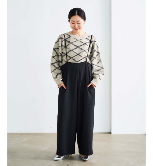 le.coeur blanc「《WEB限定アイテム》ハイウエストワイドキャミサロペット」|その他|