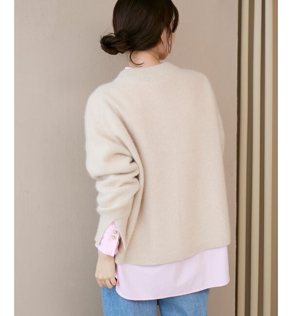  「モックネックチャイニーズラクーンプルオーバー」|ニット・セーター|