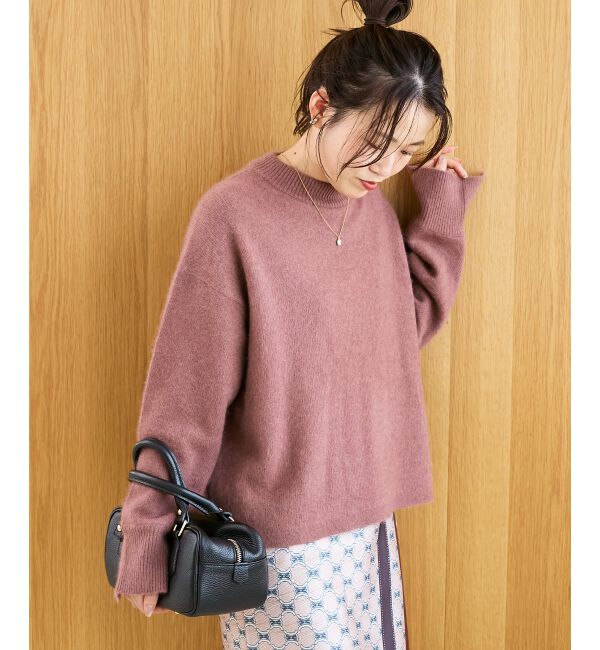  「モックネックチャイニーズラクーンプルオーバー」|ニット・セーター|