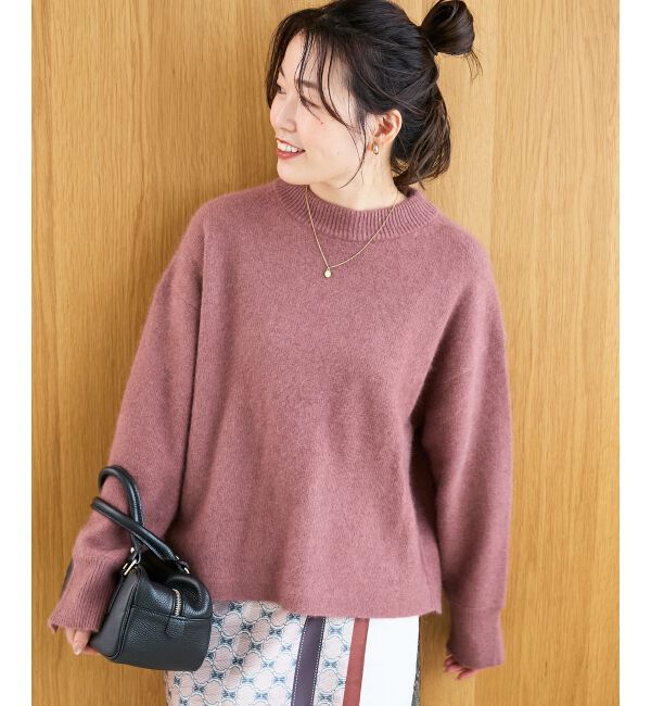  「モックネックチャイニーズラクーンプルオーバー」|ニット・セーター|