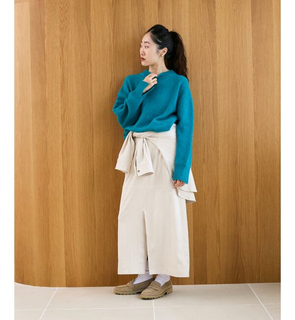  「モックネックチャイニーズラクーンプルオーバー」|ニット・セーター|