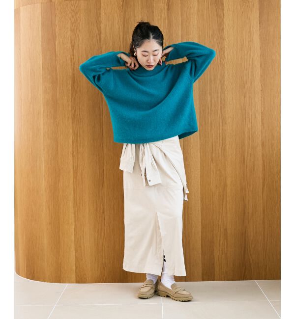  「モックネックチャイニーズラクーンプルオーバー」|ニット・セーター|