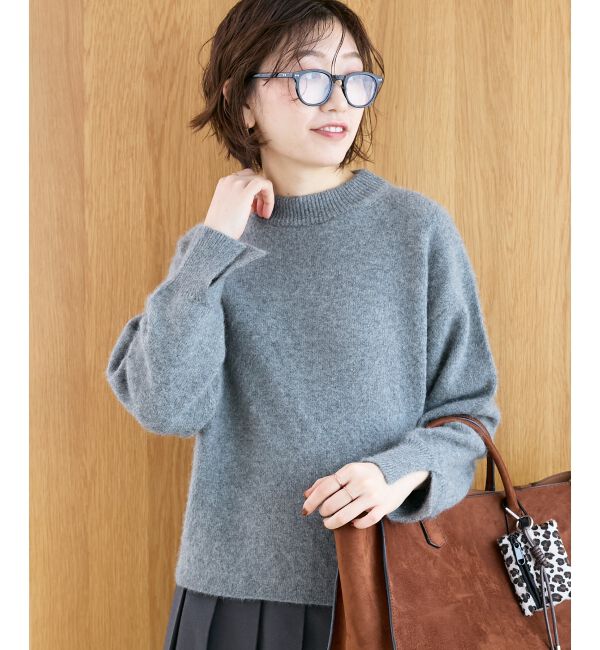  「モックネックチャイニーズラクーンプルオーバー」|ニット・セーター|