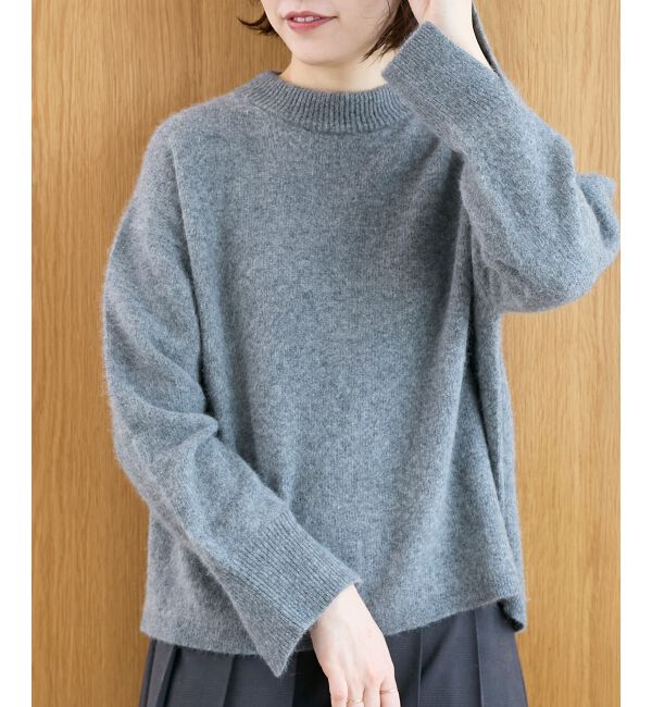  「モックネックチャイニーズラクーンプルオーバー」|ニット・セーター|