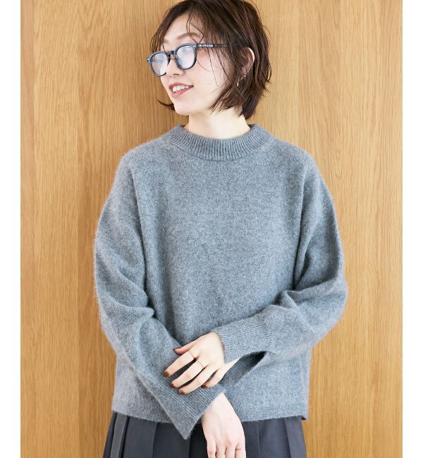  「モックネックチャイニーズラクーンプルオーバー」|ニット・セーター|