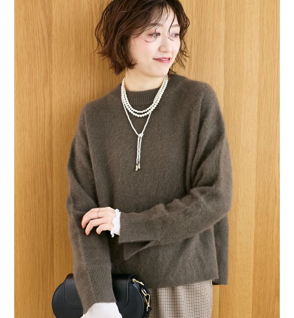  「モックネックチャイニーズラクーンプルオーバー」|ニット・セーター|