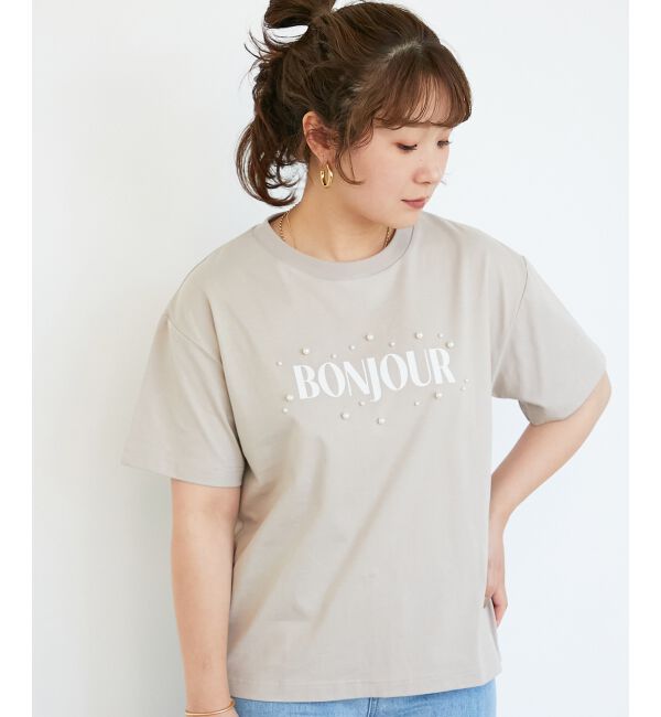  「《手洗い可能》パールロゴTシャツ」|Tシャツ・カットソー|