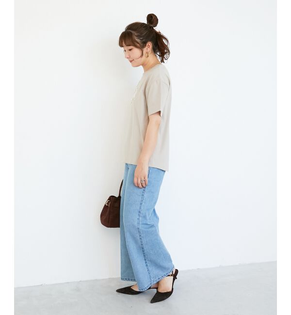  「《手洗い可能》パールロゴTシャツ」|Tシャツ・カットソー|