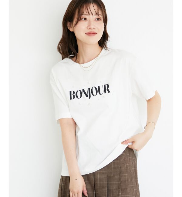  「《手洗い可能》パールロゴTシャツ」|Tシャツ・カットソー|
