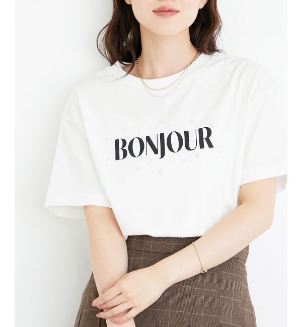  「《手洗い可能》パールロゴTシャツ」|Tシャツ・カットソー|