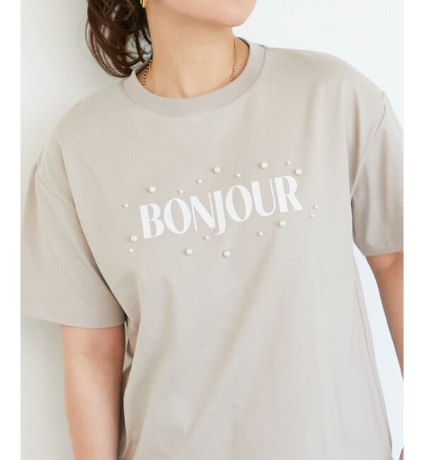  「《手洗い可能》パールロゴTシャツ」|Tシャツ・カットソー|ｸﾞﾚｰｼﾞｭ