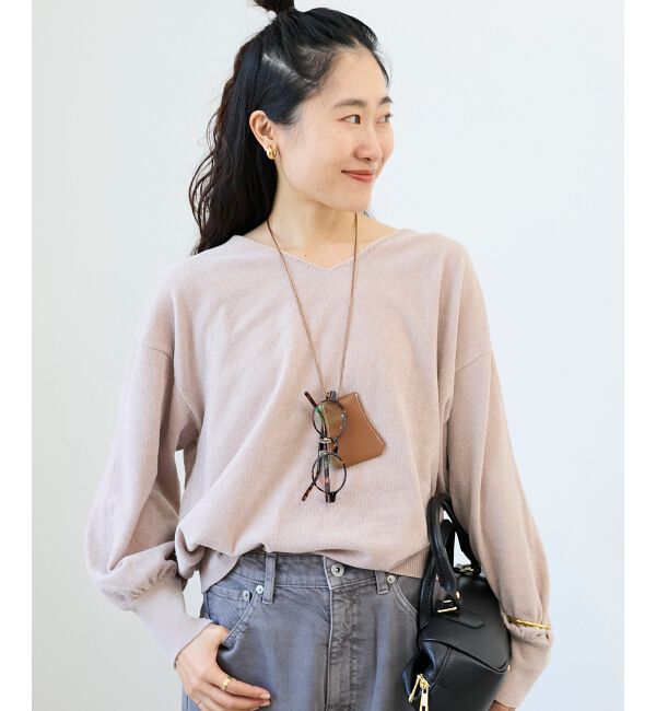  「モールヤーンVネックプルオーバー」|ニット・セーター|