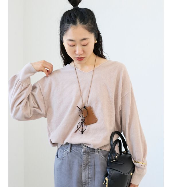  「モールヤーンVネックプルオーバー」|ニット・セーター|