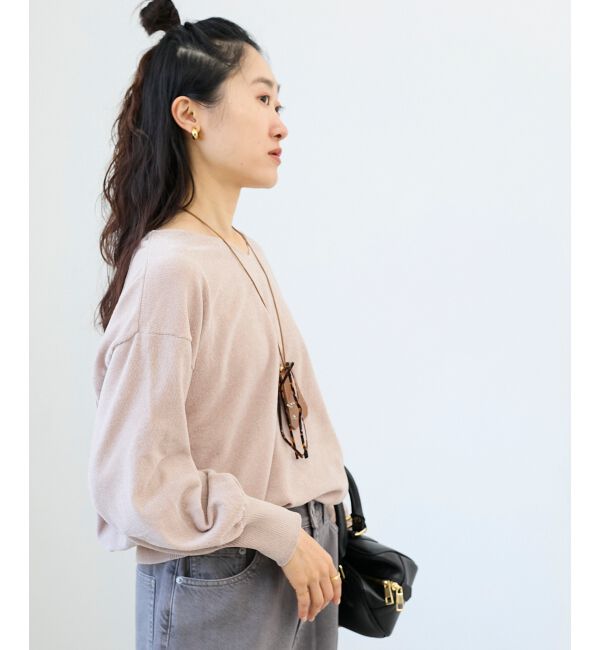  「モールヤーンVネックプルオーバー」|ニット・セーター|