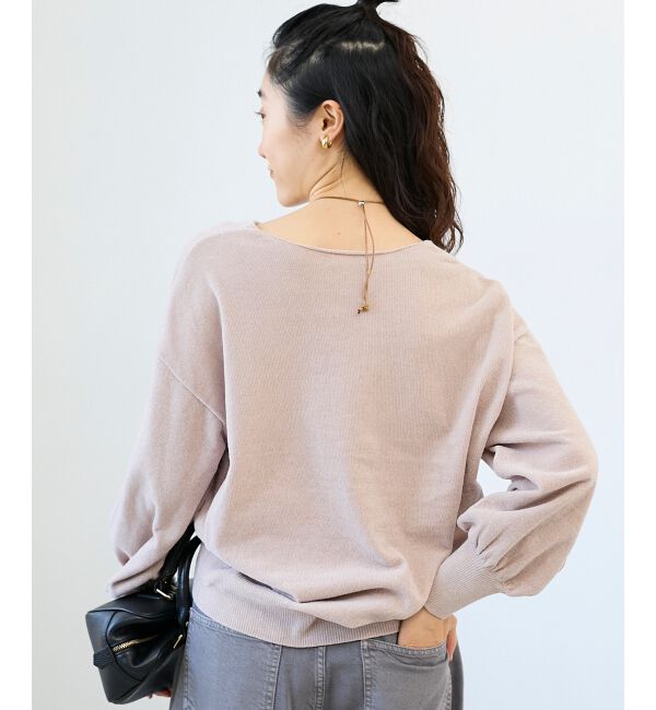  「モールヤーンVネックプルオーバー」|ニット・セーター|