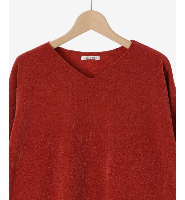  「モールヤーンVネックプルオーバー」|ニット・セーター|