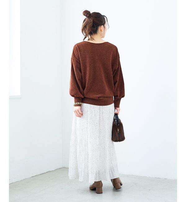  「モールヤーンVネックプルオーバー」|ニット・セーター|