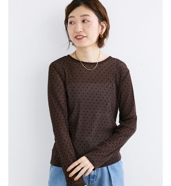  「シアーラメフロッキードットプルオーバー」|Tシャツ・カットソー|