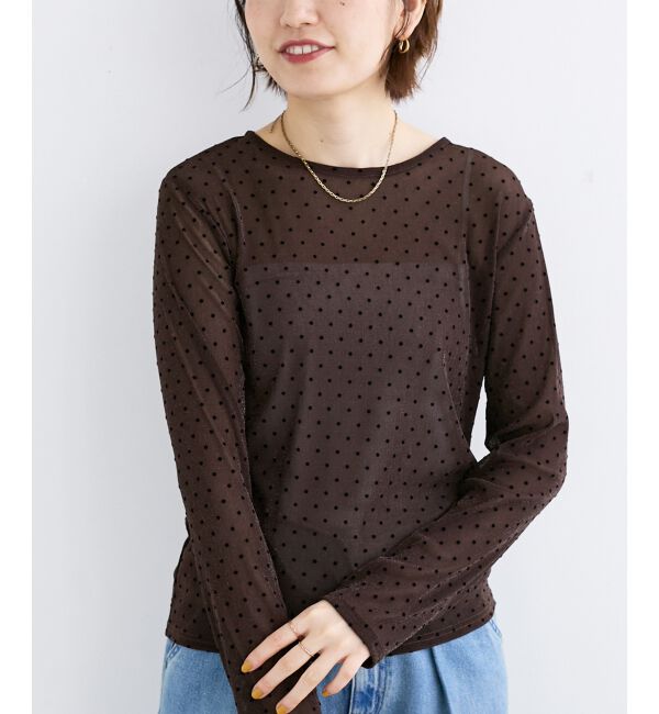  「シアーラメフロッキードットプルオーバー」|Tシャツ・カットソー|