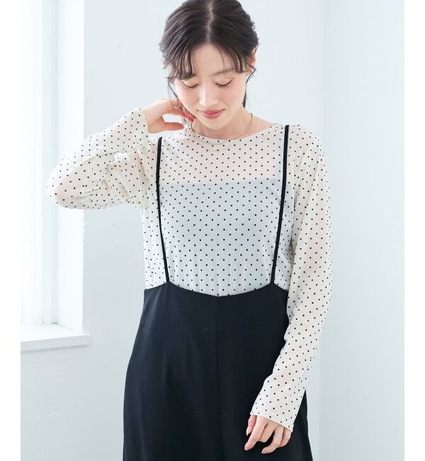  「シアーラメフロッキードットプルオーバー」|Tシャツ・カットソー|