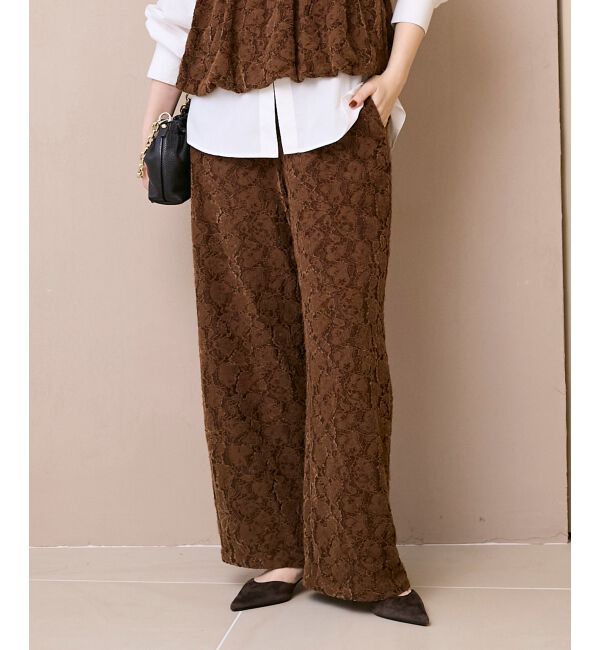  「《WEB限定アイテム》起毛レースイージーパンツ」|その他|