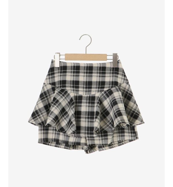  「レイヤードライクフレアショートスカパン」|キュロット|