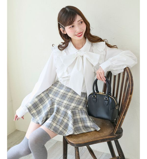  「レイヤードライクフレアショートスカパン」|キュロット|