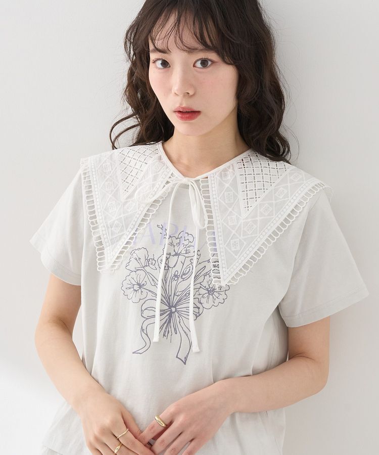 earth music&ecology「セーラーカラーレース付け襟」|その他|Ivory