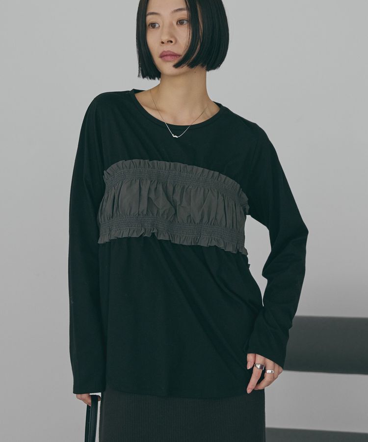 AMERICAN HOLIC「ビスチェレイヤードプルオーバー」|Tシャツ・カットソー|Charcoal Gray