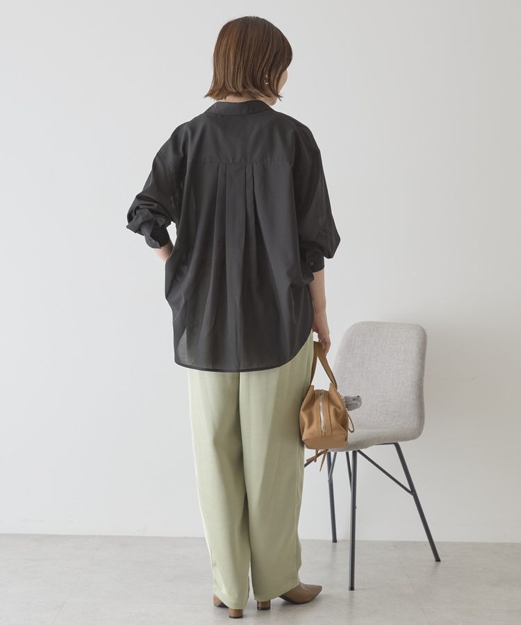 AMERICAN HOLIC「【イージーケア・UVカット】シアーラウンドシャツ」|シャツ・ブラウス|