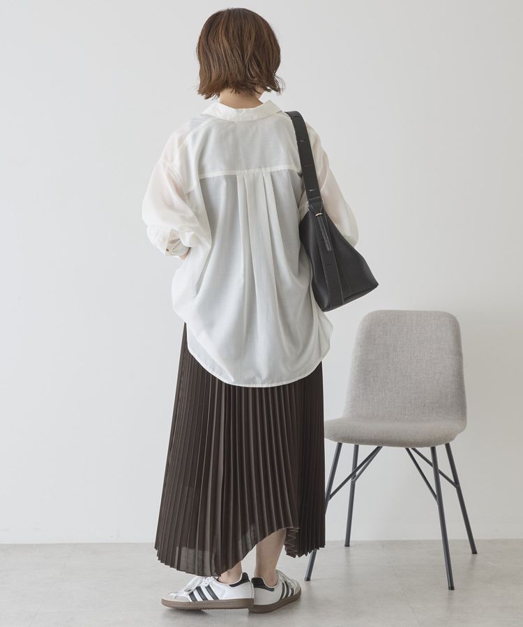 AMERICAN HOLIC「【イージーケア・UVカット】シアーラウンドシャツ」|シャツ・ブラウス|