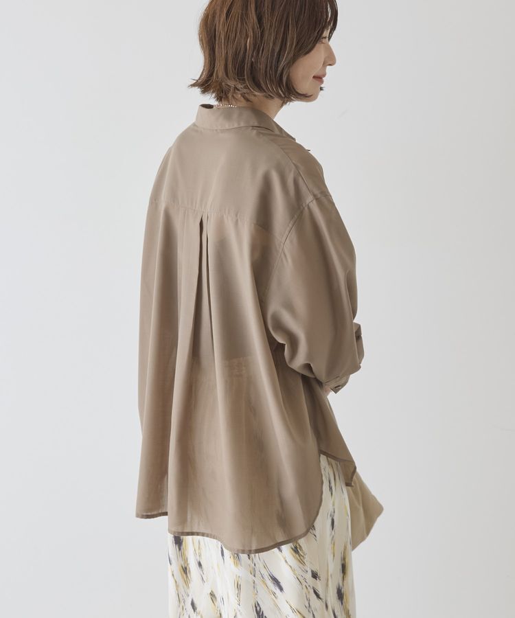 AMERICAN HOLIC「【イージーケア・UVカット】シアーラウンドシャツ」|シャツ・ブラウス|