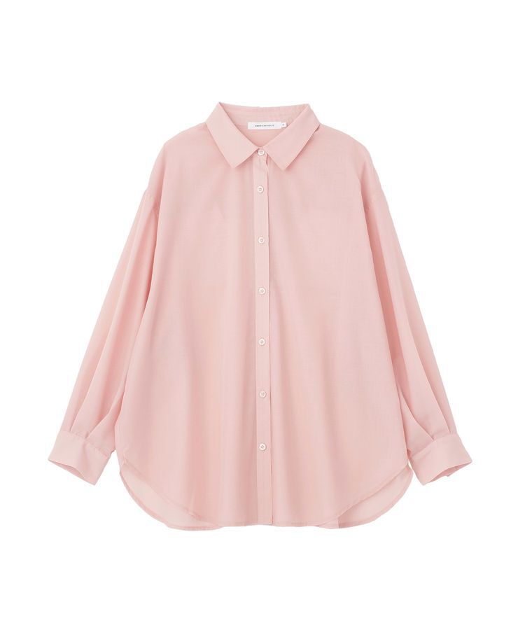 AMERICAN HOLIC「【イージーケア・UVカット】シアーラウンドシャツ」|シャツ・ブラウス|