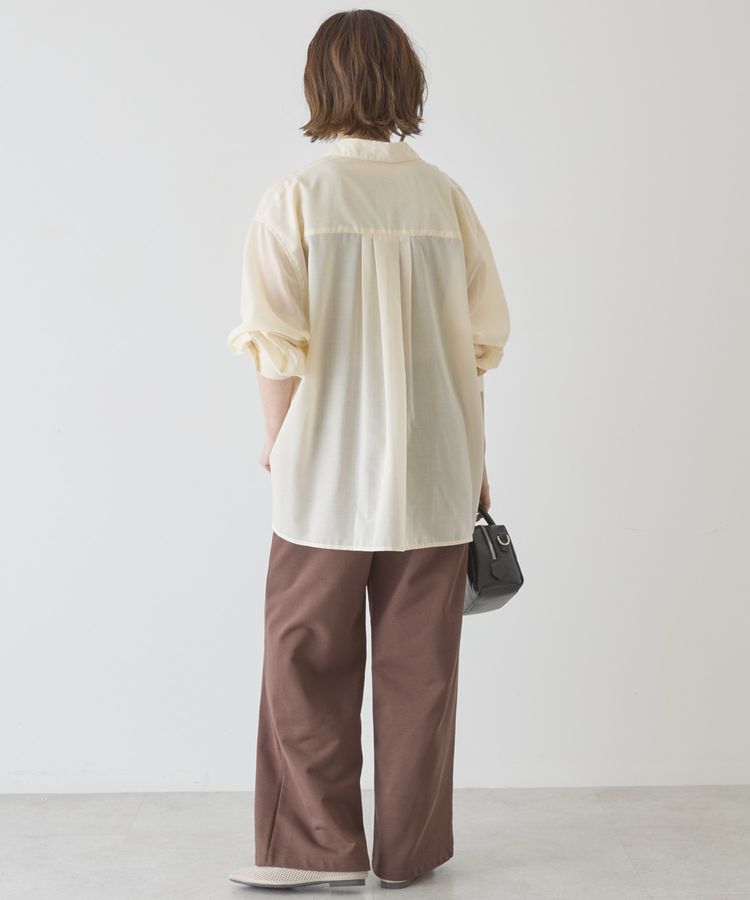 AMERICAN HOLIC「【イージーケア・UVカット】シアーラウンドシャツ」|シャツ・ブラウス|