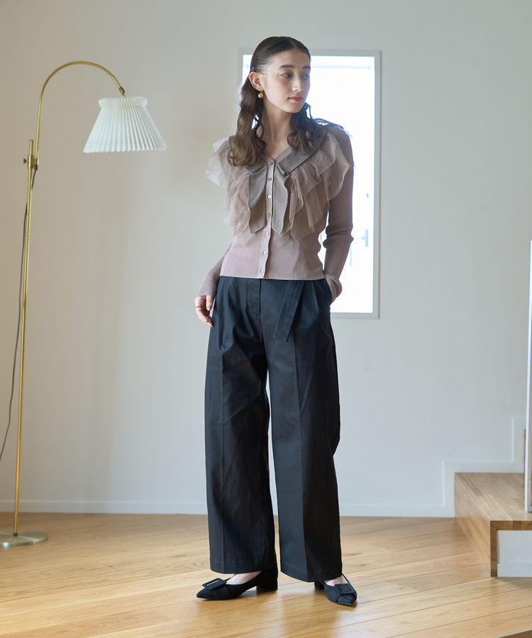 YECCA VECCA「ベルトデザインワイドパンツ」|その他|