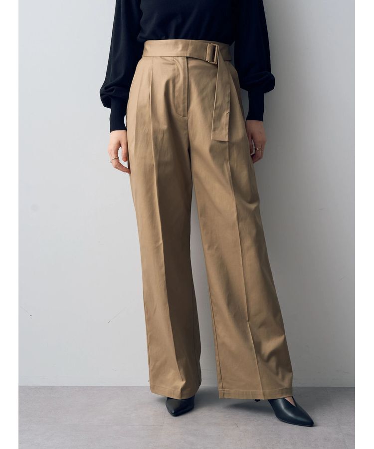 YECCA VECCA「ベルトデザインワイドパンツ」|その他|