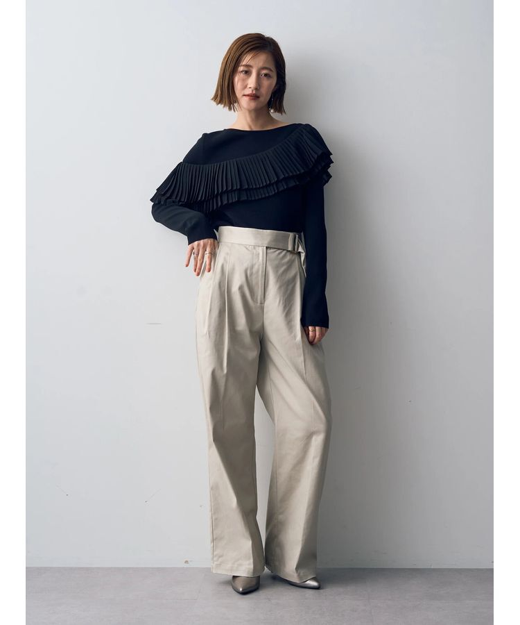 YECCA VECCA「ベルトデザインワイドパンツ」|その他|