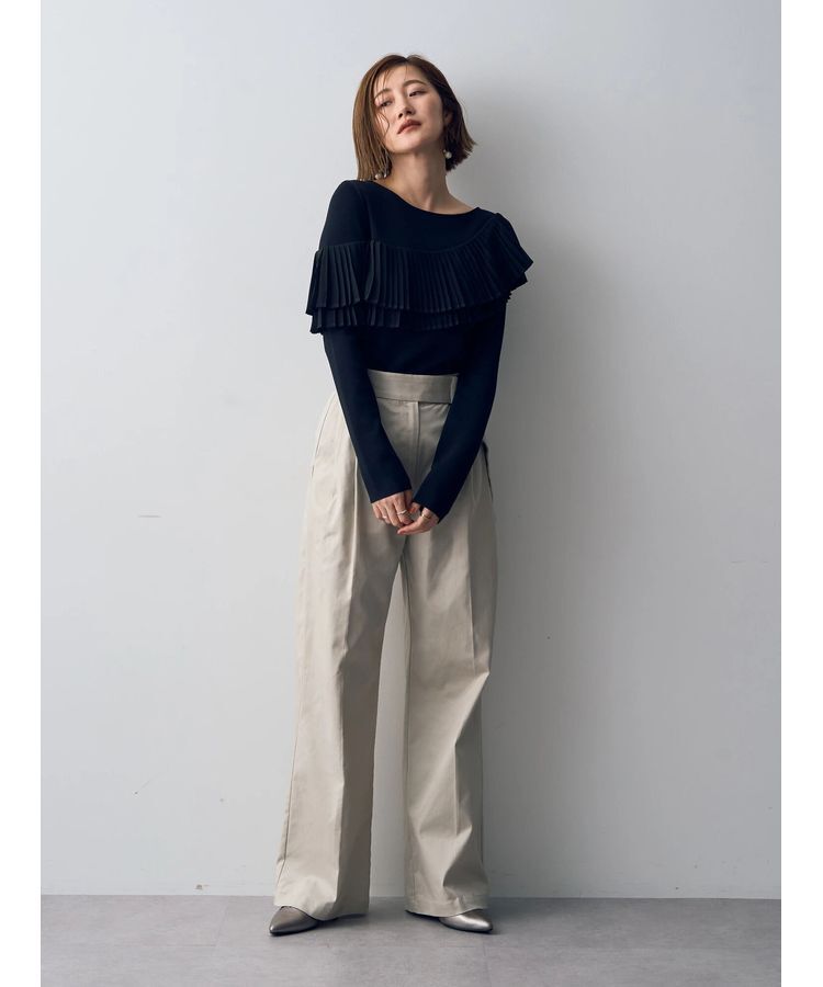 YECCA VECCA「ベルトデザインワイドパンツ」|その他|