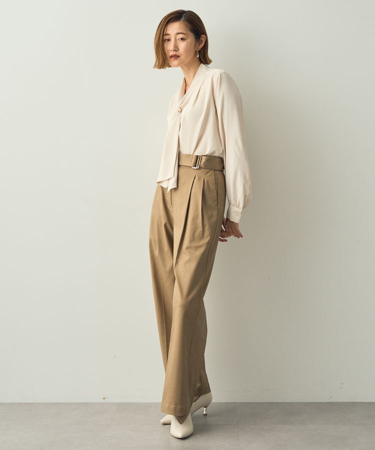 YECCA VECCA「ベルトデザインワイドパンツ」|その他|