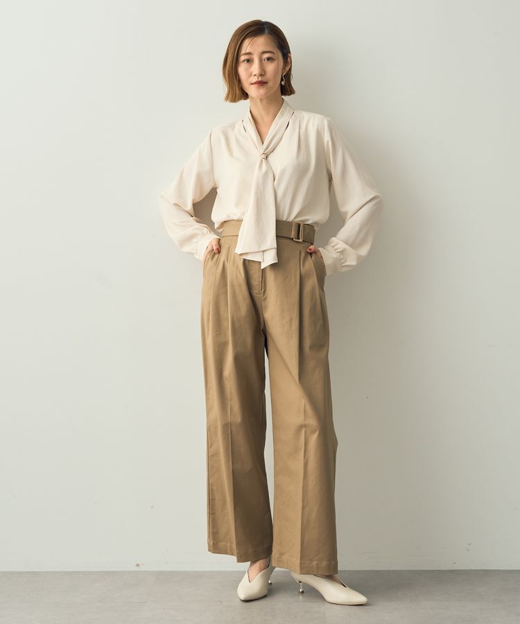 YECCA VECCA「ベルトデザインワイドパンツ」|その他|