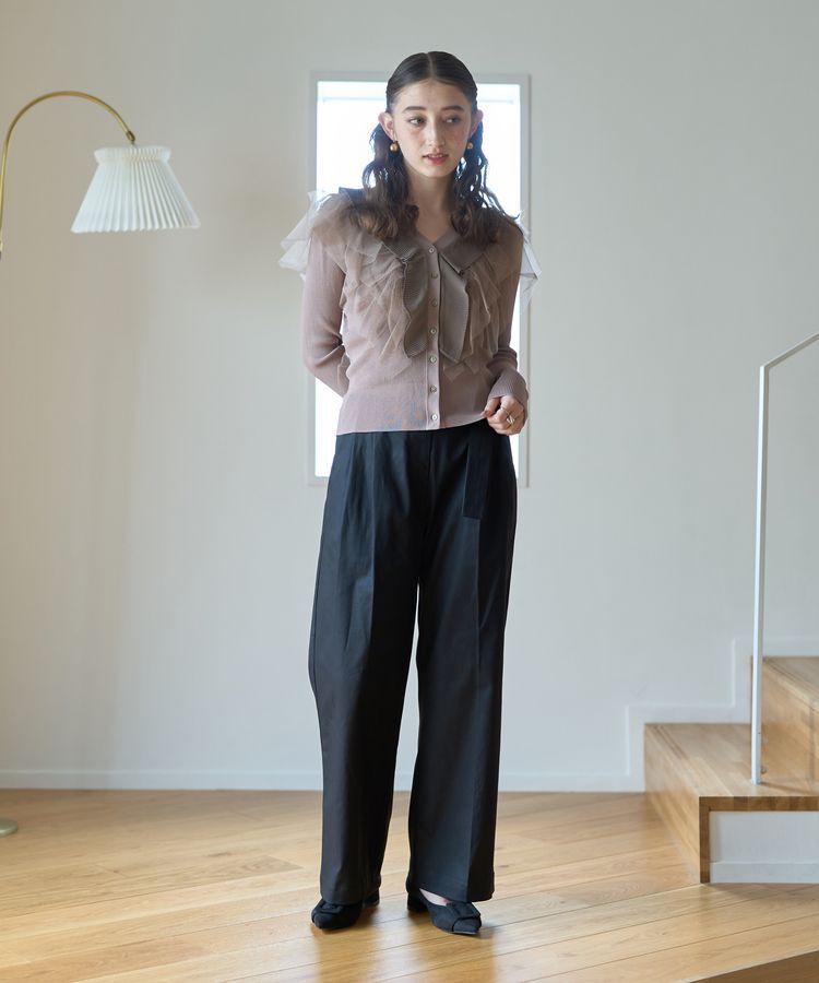 YECCA VECCA「ベルトデザインワイドパンツ」|その他|