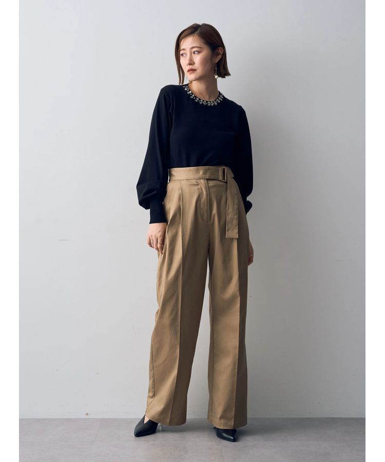 YECCA VECCA「ベルトデザインワイドパンツ」|その他|